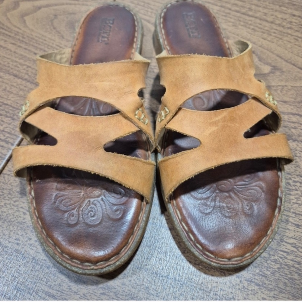 Born Leather Slide Sandals - Picture 2 of 7